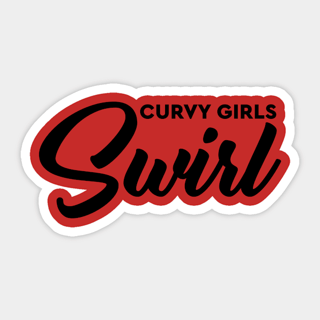 Curvy Girls Swirl Black Sticker by MiscegeNation2018